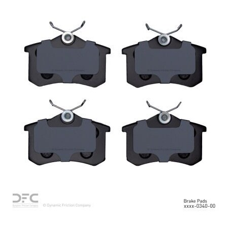 Dynamic Friction Co DFC 3000 Semi-Metallic Brake Pads - Dynamic Friction Company 1311-0340-00 1311-0340-00